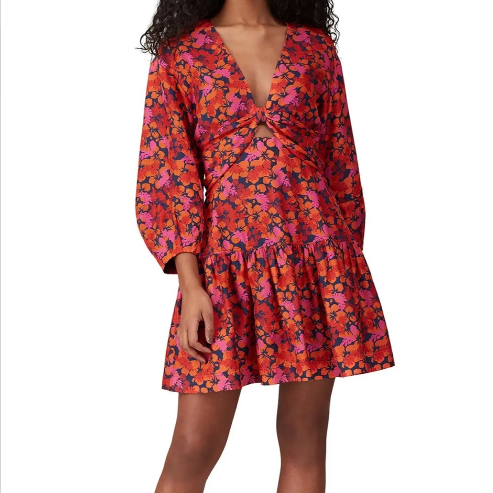 Floral dress with cutout
